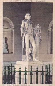 Houdons Statue Of Washington In The Rotunda Of The Capitol Building Richmond ...