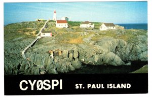 Coast Guard Lighthouse, St Paul Island, Nova Scotia, QSL Card