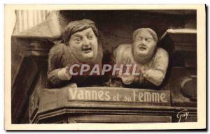 Old Postcard Valves Group Grotesque D & # 39un Menage nicknamed Vannes and hi...