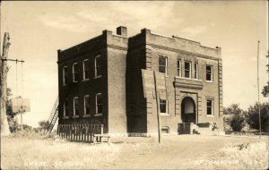 Afton Iowa IA Grade School Real Photo Vintage Postcard