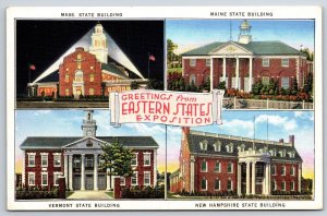 W Springfield MA~Eastern States Expo Annual Fair~6 States~4 State Bldgs~Linen