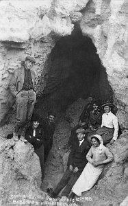 Mellete Co SD 1912 Smith's Grotto Picnic In December.  Real Photo Postcard