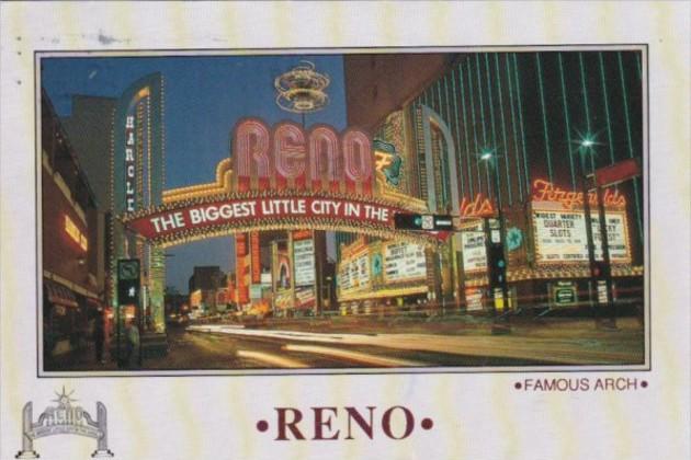Nevada Reno Virginia Street & the Arch At Night