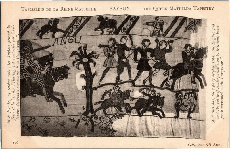 Scene From Queen Mathilda Tapestry Bayeux Undivided Back Vintage Postcard M33 