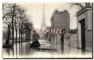Old Postcard Paris Floods Quai de Grenelle Tour Eiffel