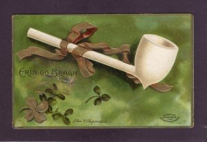Antique St. Pats Day postcardErin Go Bragg, Pipe-signed Ellen Clapsaddle 1909
