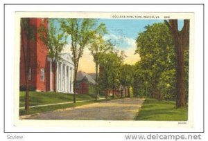 College Row, Burlington, Vermont, PU-30-40s