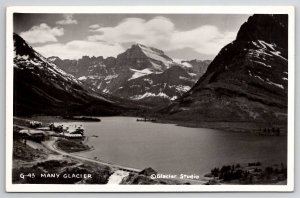 Many Glacier MT Montana RPPC Real Photo Postcard V24