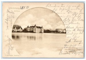 1899 Scene of River and Glucksburg Castle Germany Posted Antique Postcard
