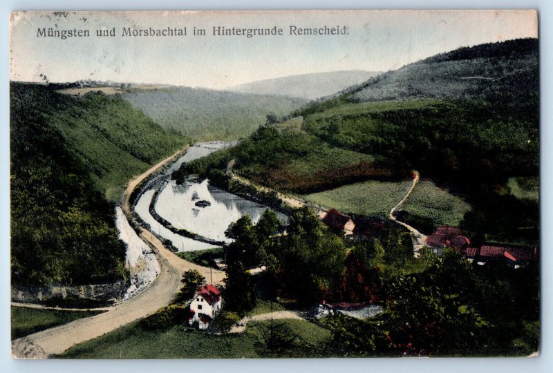 Germany Postcard Mungsten and Morsbachtal in the background Remscheid 1915