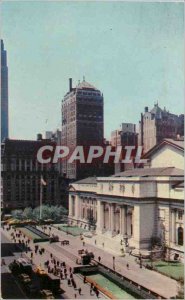 Postcard Modern New York Public Library Located on fifth avenue