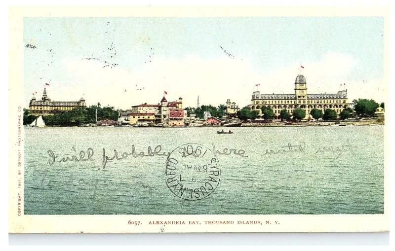 Alexandria Bay Thousand Islands New York Postcard 1905 Undivided Back