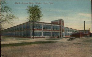 Lima OH Gramm Motor Works c1910 Postcard