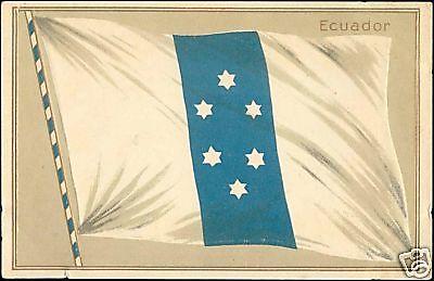 Ecuador, National FLAG (1910s) Embossed