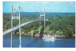 Thousand Islands International Bridge, Ivy Lea, Ontario, Aerial View Postcard #1