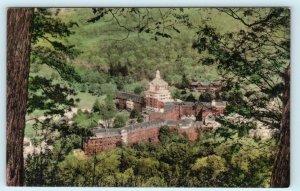 VIRGINIA HOT SPRINGS, VA ~Handcolored THE HOMESTEAD from Little Mountain 1931