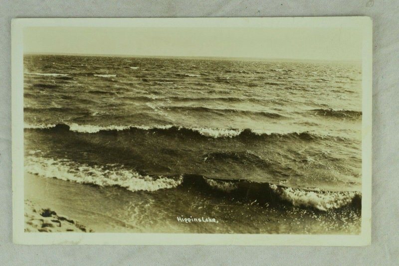 C. 1937 RPPC Hippins Lake Vintage Postcard F29