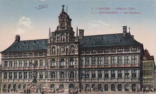 Belgium Antwerpen Anvers Hotel de Ville 1922