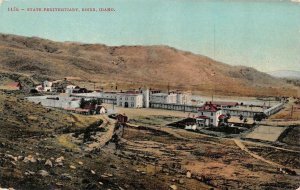 BOISE, Idaho ID   STATE PENITENTIARY~PRISON  Bird's Eye View  c1910's Postcard