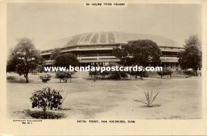 siam thailand, HUA HIN-ON-SEA, Hotel Front (1930s) RPPC Postcard