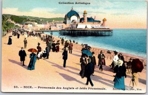 Nice-Promenade Des Anglais Et Jetee France Collection Artistique Postcard