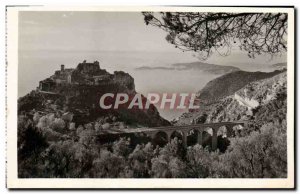 Old Postcard Eze Village The old village Viaduct average Corniche and Cap Ferrat