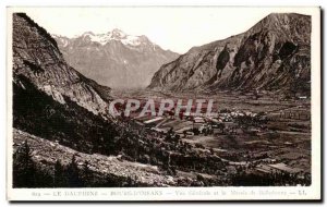 Postcard Old Dauphig Bourg d Oisans Vue Generale and Massis Belledonne