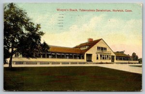 1922  Women's Shack  Tuberculosis Sanatorium  Norwich  Connecticut  Postcard