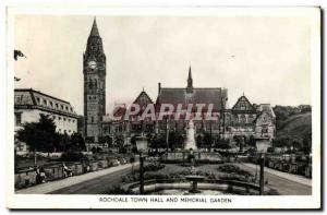 Postcard Old Rochdale Town Hall And Memorial Garden