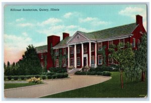 c1940 Hillcrest Sanitarium Exterior Building Quincy Illinois IL Vintage Postcard