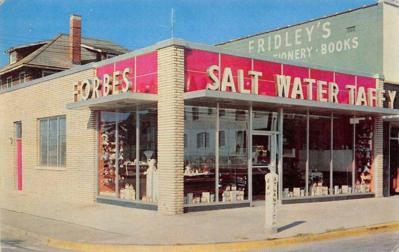 FORBES Salt Water Taffy Virginia Beach, VA Candy Roadside 1958 Vintage Postcard