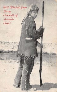 Reno Nevada Harold's Club Davy Crockett Vintage Postcard AA49343