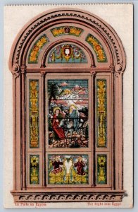 Stained Glass, The Flight Into Egypt, Oratoire Saint-Joseph Montreal Postcard