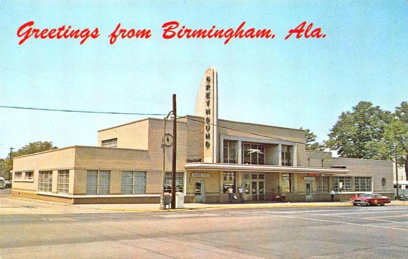 Birmingham AL Greyhound Bus Station Postcard