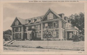 Postcard Alpha Sigma Phi Pennsylvania State College State College PA