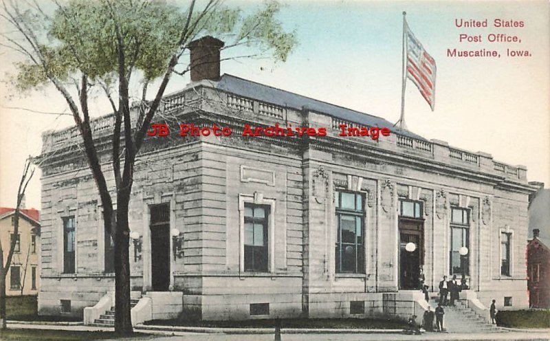 IA, Muscatine, Iowa, Post Office Building, Exterior View, AM Simon Pub No 15710