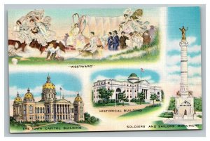 Vintage 1940's Postcard Historic Buildings Monuments & Landmarks in Iowa