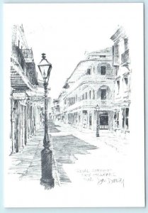 NEW ORLEANS, LA ~ ROYAL STREET Scene by Artist DON DAVEY  - 4 x 6 Postcard