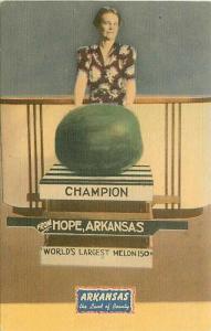 AR, Hope, Arkansas, World's Largest Melon, MWM No. 3351