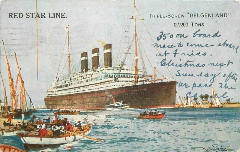 Burgenland Red Star Steamship 1927 Postcard  21-5947