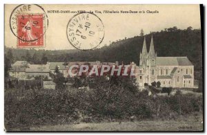 Old Postcard Notre Dame on L & Vire Vire # 39Hotellerie Notre Dame and the Ch...