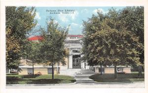 C76/ Jackson Tennessee Tn Postcard c1915 Jackson Free Library Building