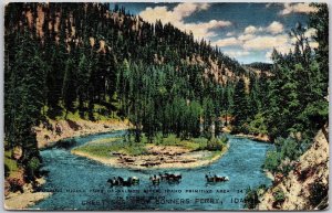 1948 Salmon River Idaho River Of No Return Greetings From Bonners Ferry Postcard