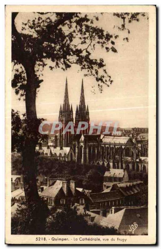 Old Postcard Quimper La Cathedrale view Frugy