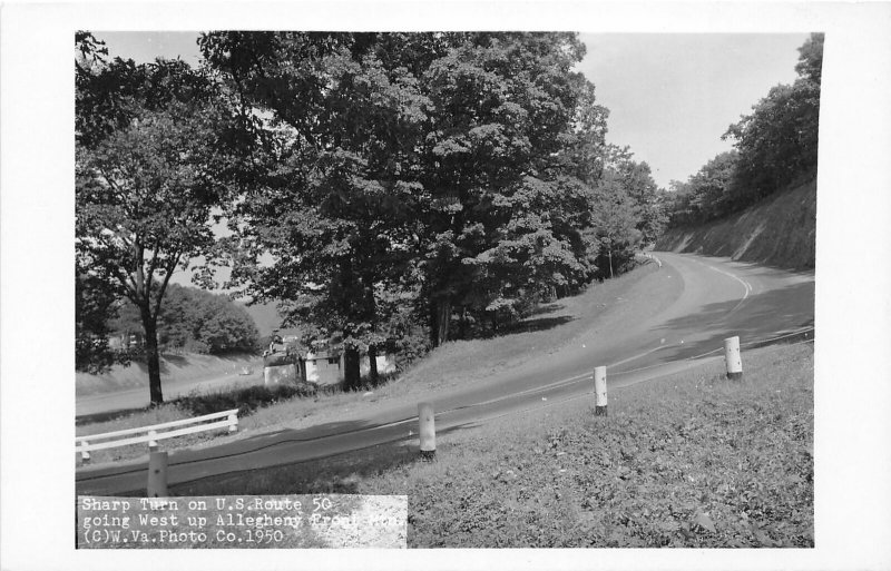 G65/ Allegheny Front Mountain West Virginia RPPC Postcard US50 View