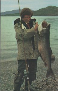Postcard Fishing Alaskan 36 Pound Trout