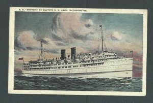 Ca 1930 Post Card SS Boston Eastern Steamship Line