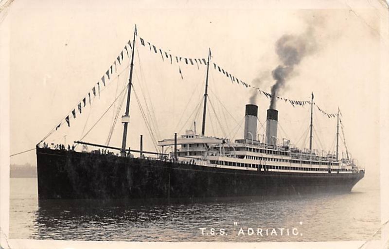 SS Adriatic White Star Line Real Photo Unused 