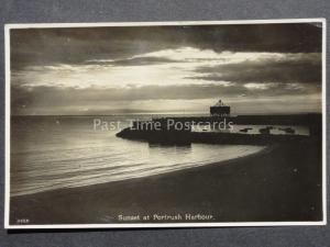 Northern Ireland SUNSET AT PORTRUSH HARBOUR c1945 RP by J. Salmon 8459