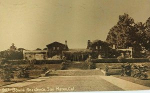 c. 1914 San Mateo CA Postcard Bowie Residence Posted